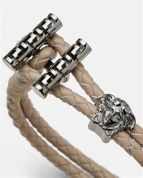 buy versace bracelet|versace braided leather charm bracelet.